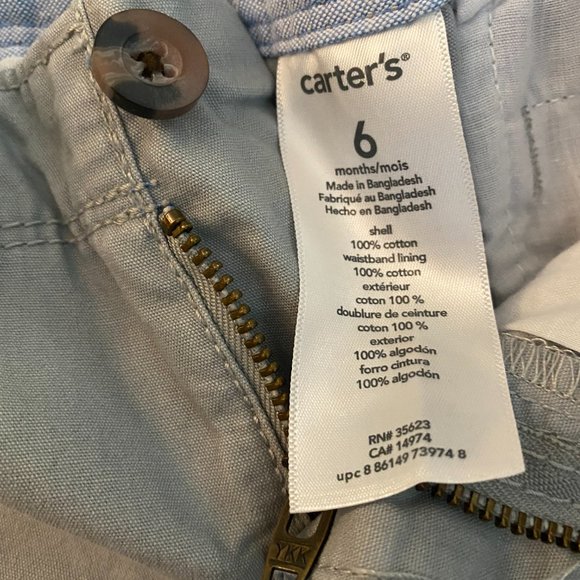 Cute Adjustable Little Gentleman Baby Pants Carter's Baby Boy Dress Gray Bottoms - Picture 5 of 8